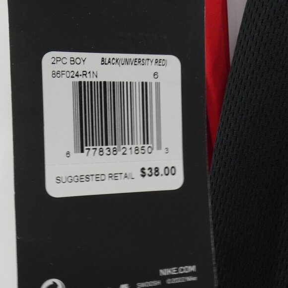NWT Nike Black University Red Logo Graphic Two-Piece Matching Set Boys Size 6 - Picture 4 of 4
